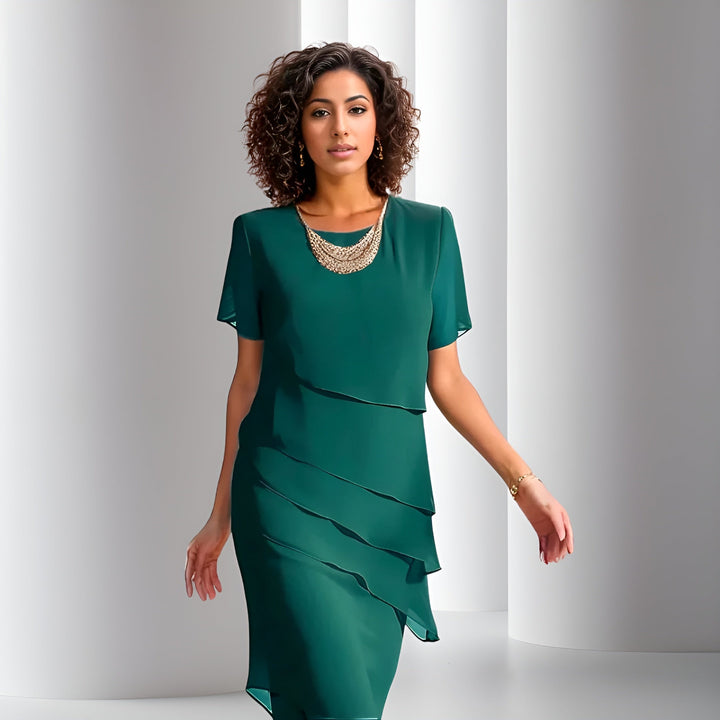 Amélie™ | Plissé Chiffon Dress