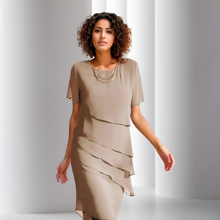 Amélie™ | Plissé Chiffon Dress