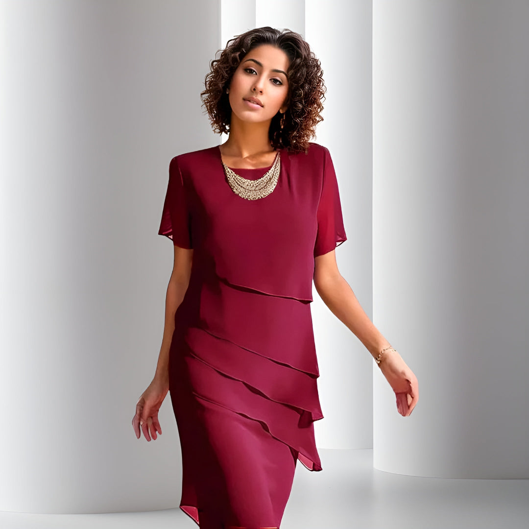 Amélie™ | Plissé Chiffon Dress