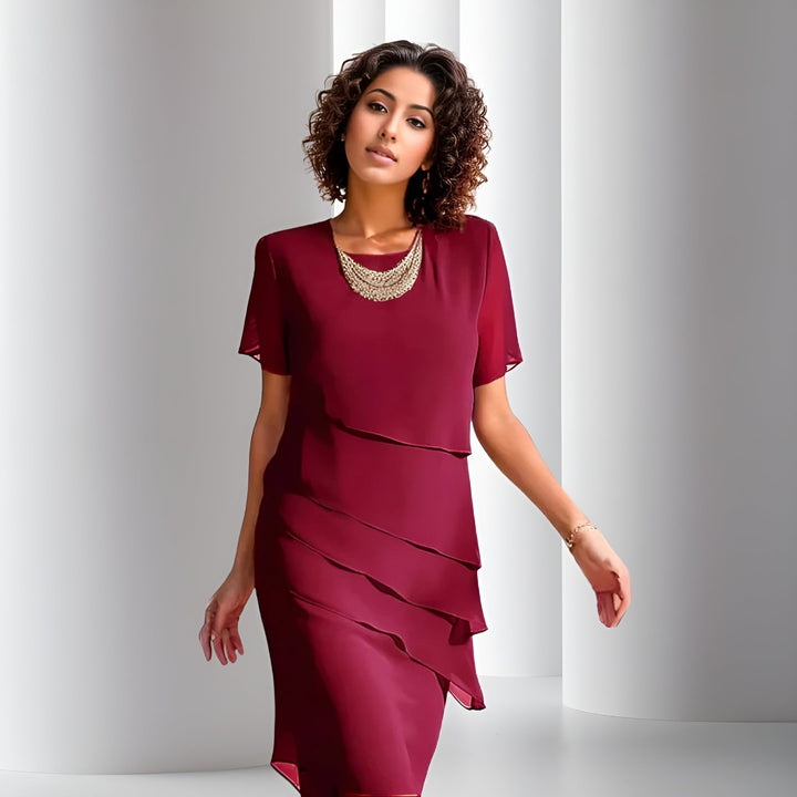 Amélie™ | Plissé Chiffon Dress