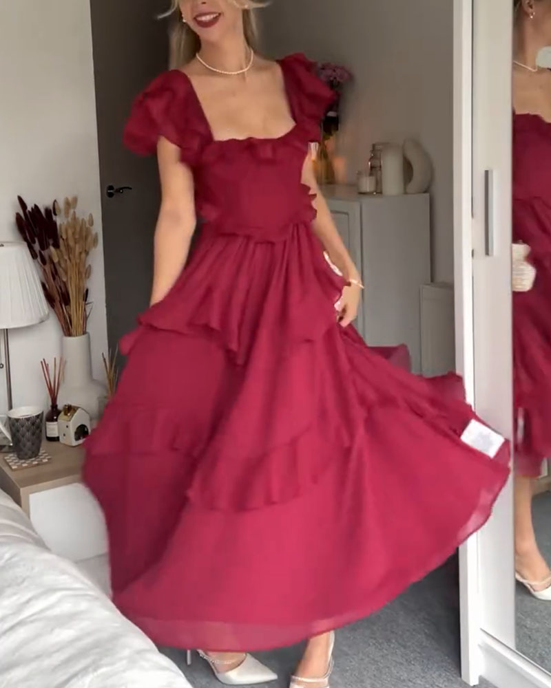 Quinlan - Elegantes hoch tailliertes Kleid mit Spitzenakzenten