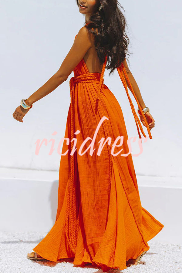 Faelina – Maxi-Bandage-Kleid mit Offenem Rücken