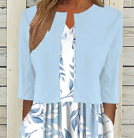 Greer - Floral gemustertes Midikleid mit passender Jacke