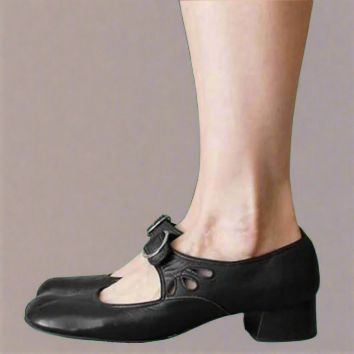 Denisa | Bequeme Orthopädische Ledersandalen mit Stilvollem Keilabsatz