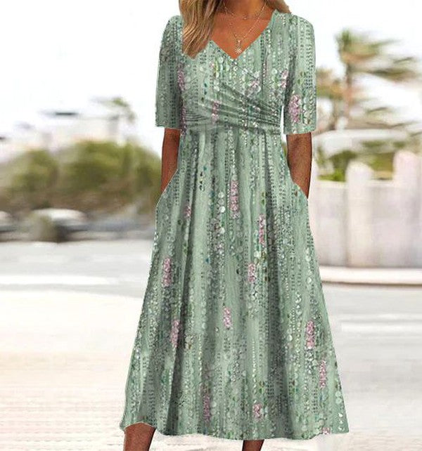 Pristine - Hochtailliertes A-Linien Kleid mit Blumenmuster