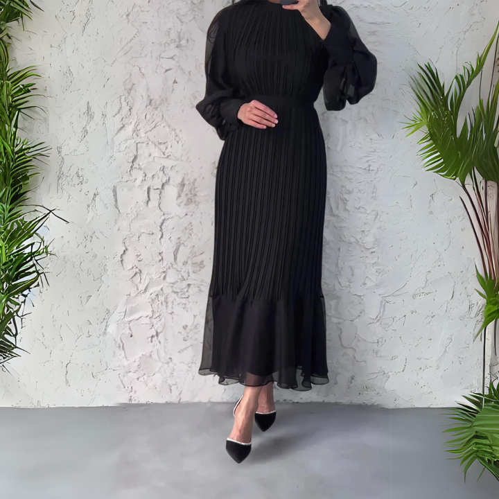 Cami - Elegantes Abendkleid für den Herbst mit Strickakzenten