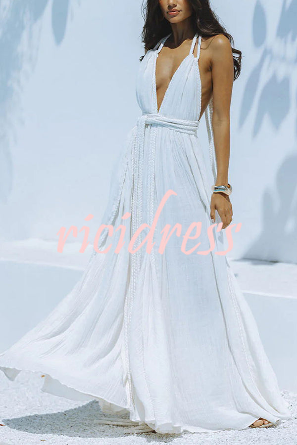 Faelina – Maxi-Bandage-Kleid mit Offenem Rücken