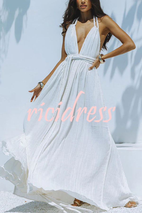 Faelina – Maxi-Bandage-Kleid mit Offenem Rücken