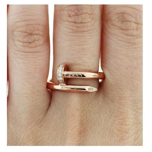 SKÆR DIAMANTRING | ROSAGULD