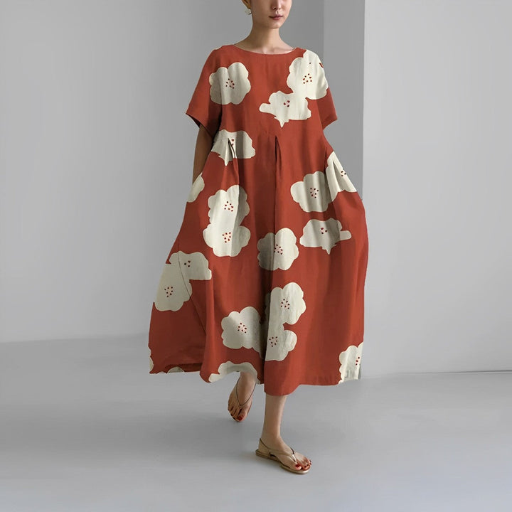 Daisy - Retro-inspiriertes Maxikleid mit eleganten Volants