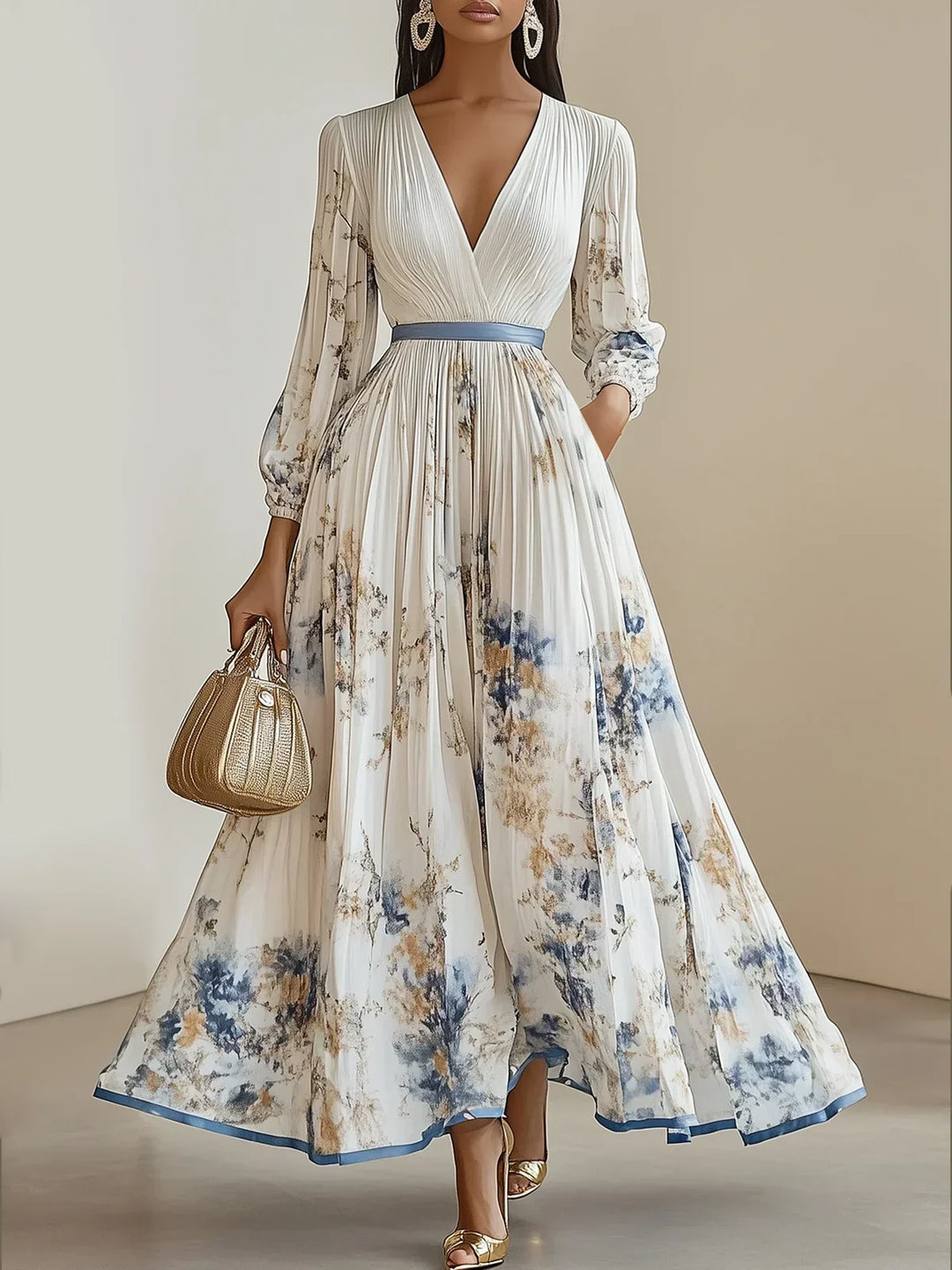Bristol - Maxi Boho-Kleid mit Blumenmuster