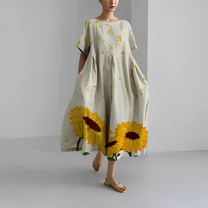 Daisy - Retro-inspiriertes Maxikleid mit eleganten Volants