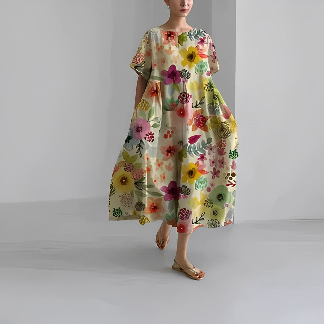 Daisy - Retro-inspiriertes Maxikleid mit eleganten Volants