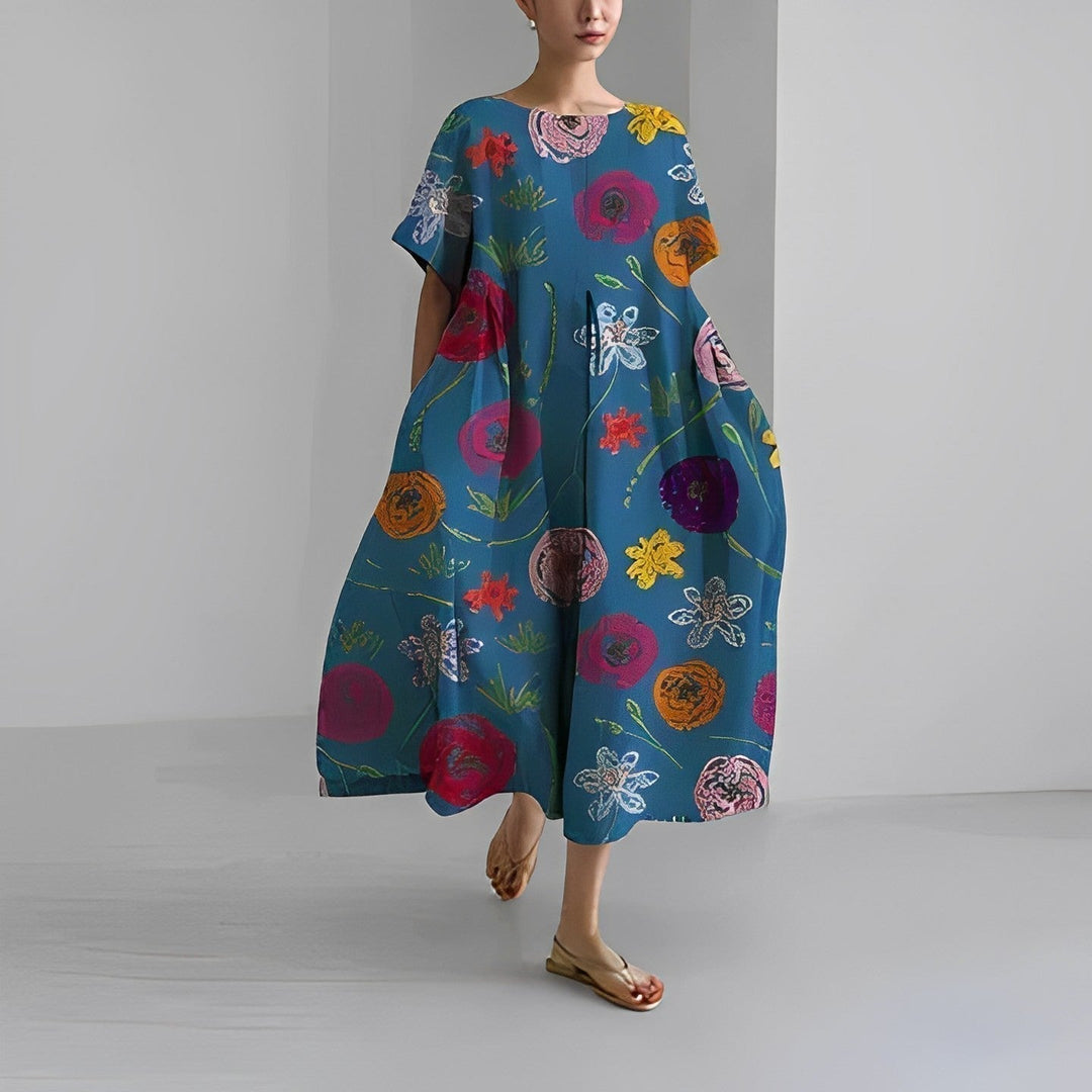 Daisy - Retro-inspiriertes Maxikleid mit eleganten Volants
