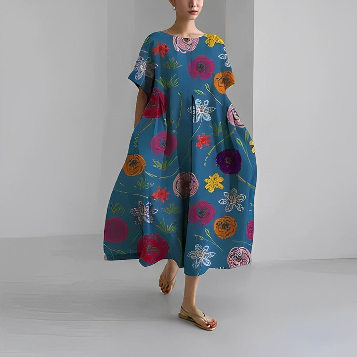 Daisy - Retro-inspiriertes Maxikleid mit eleganten Volants