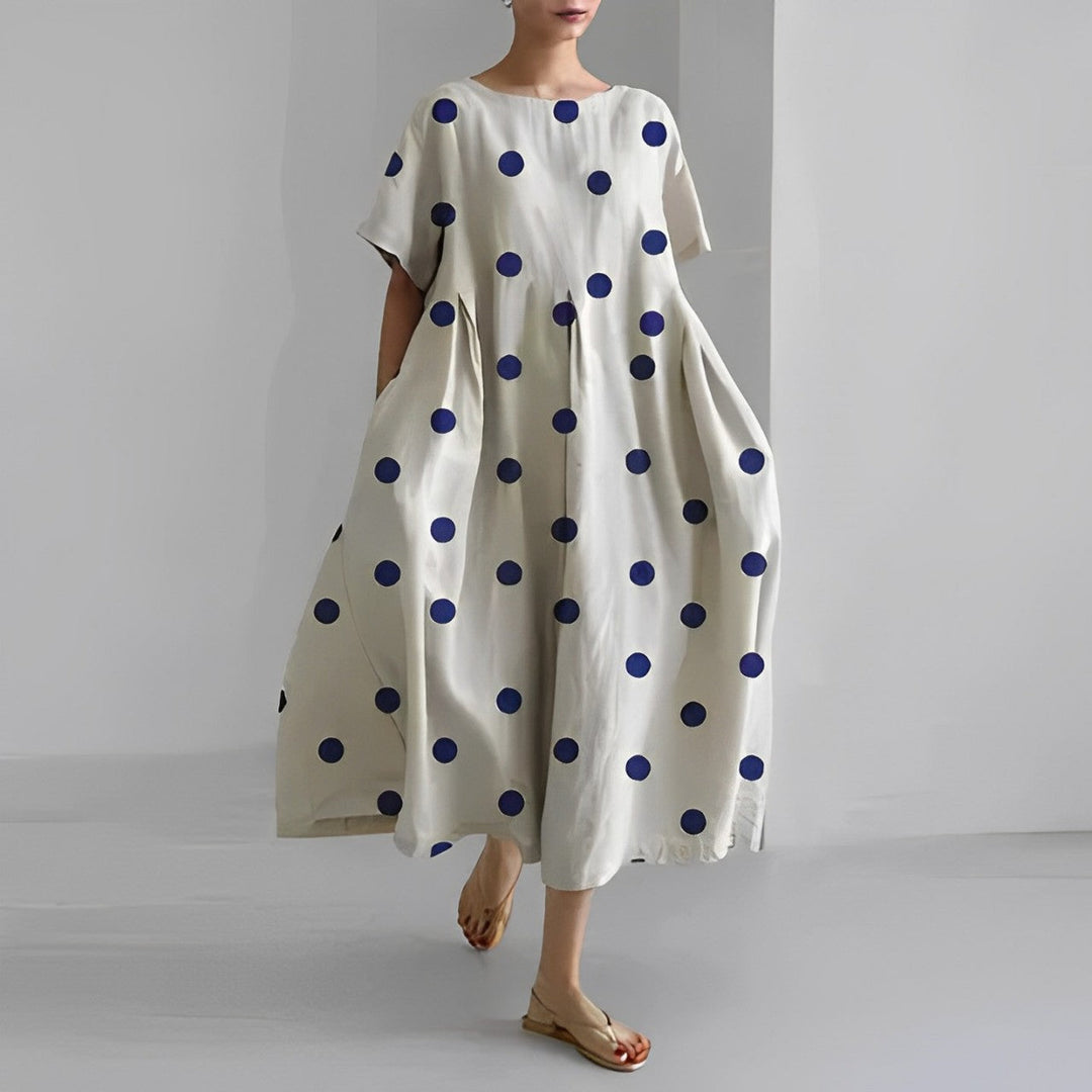 Daisy - Retro-inspiriertes Maxikleid mit eleganten Volants