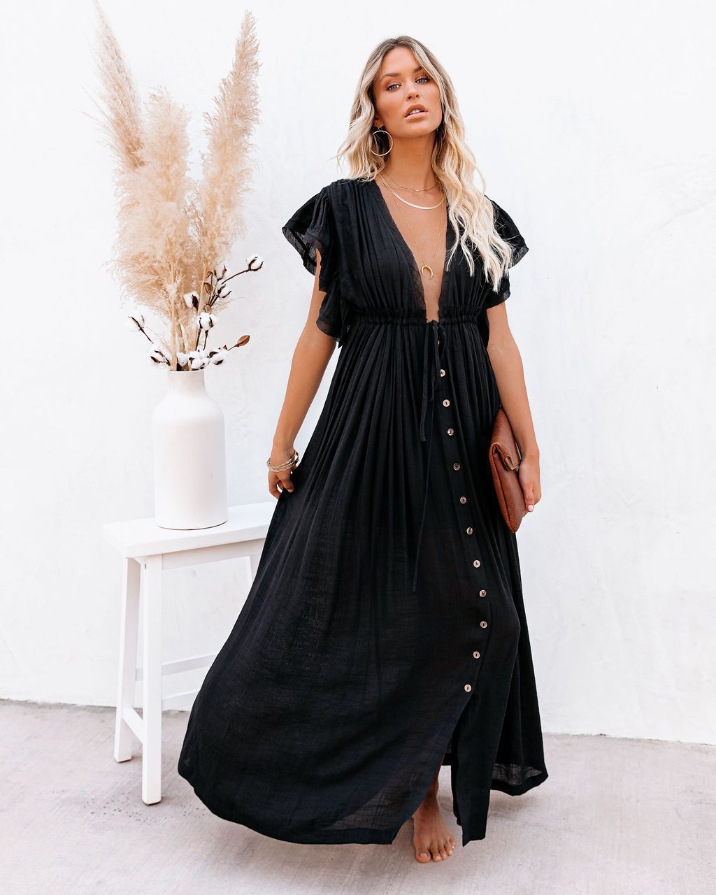 Audra - Bohemian V-Neck Strandkimono