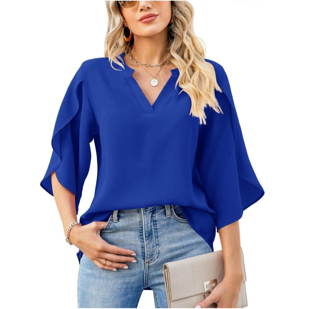 Leni™ - Elegante V-Ausschnitt-Bluse
