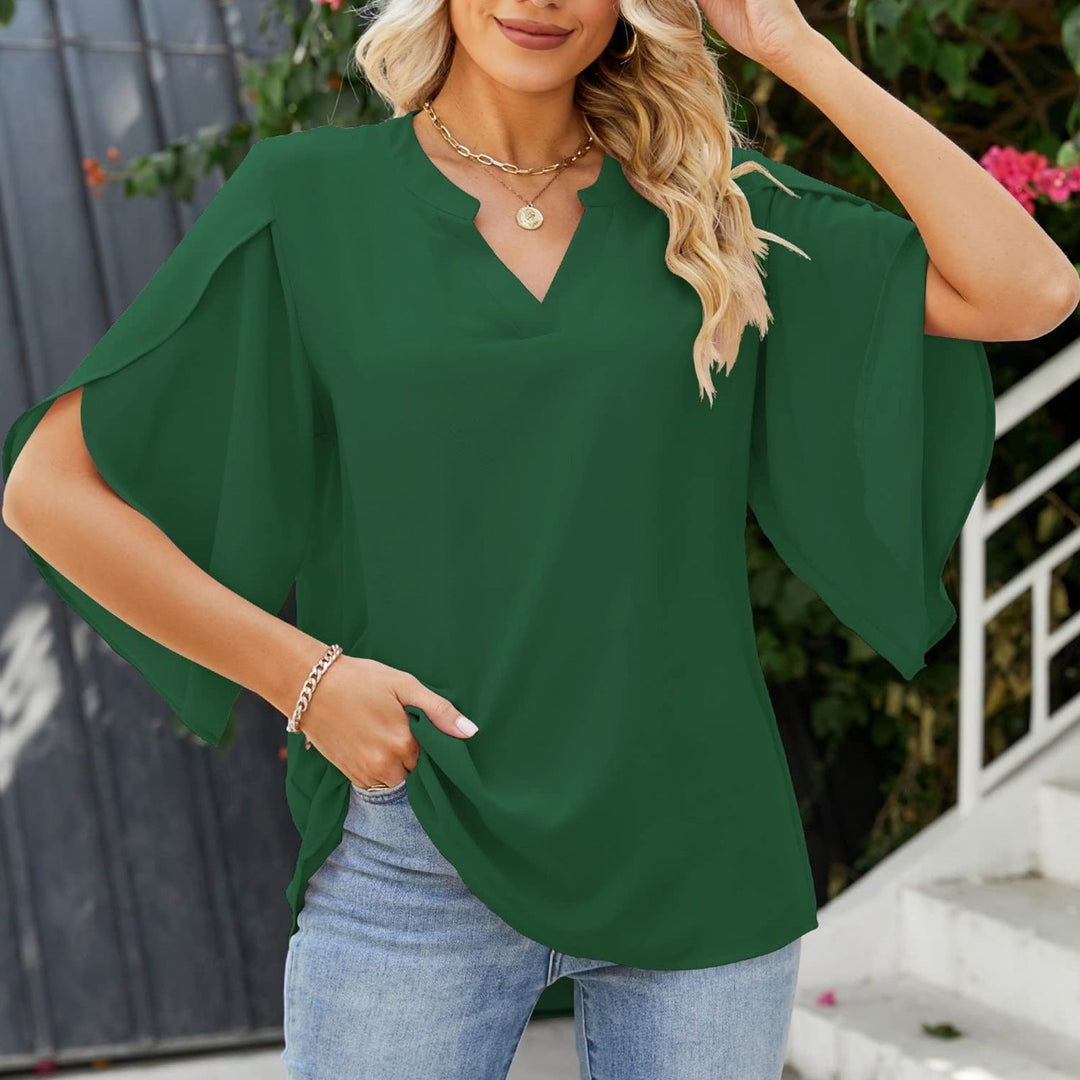 Leni™ - Elegante V-Ausschnitt-Bluse