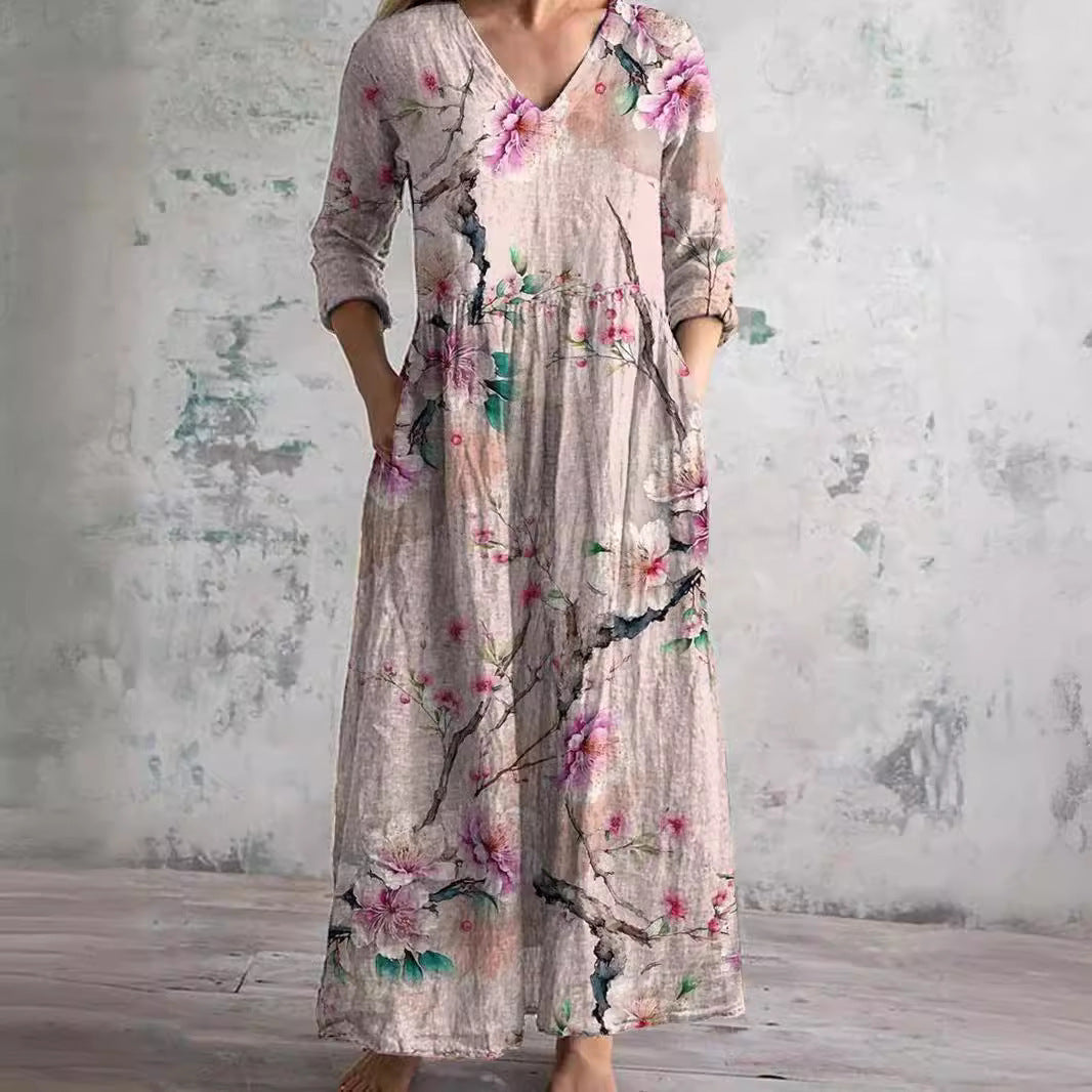 Ivoire - Maxi Bohemian Floral Dress