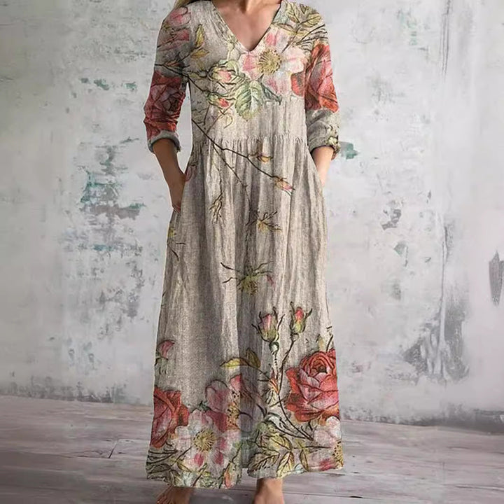 Ivoire - Maxi Bohemian Floral Dress