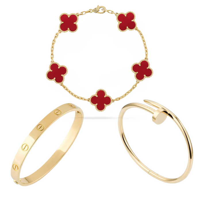 Pacchetto di ciondoli | Oro/Rosso
