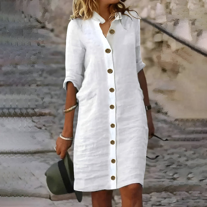 Bea™ | Relaxed Midi Shirt Dress