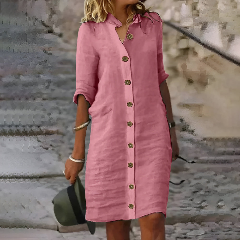 Bea™ | Relaxed Midi Shirt Dress