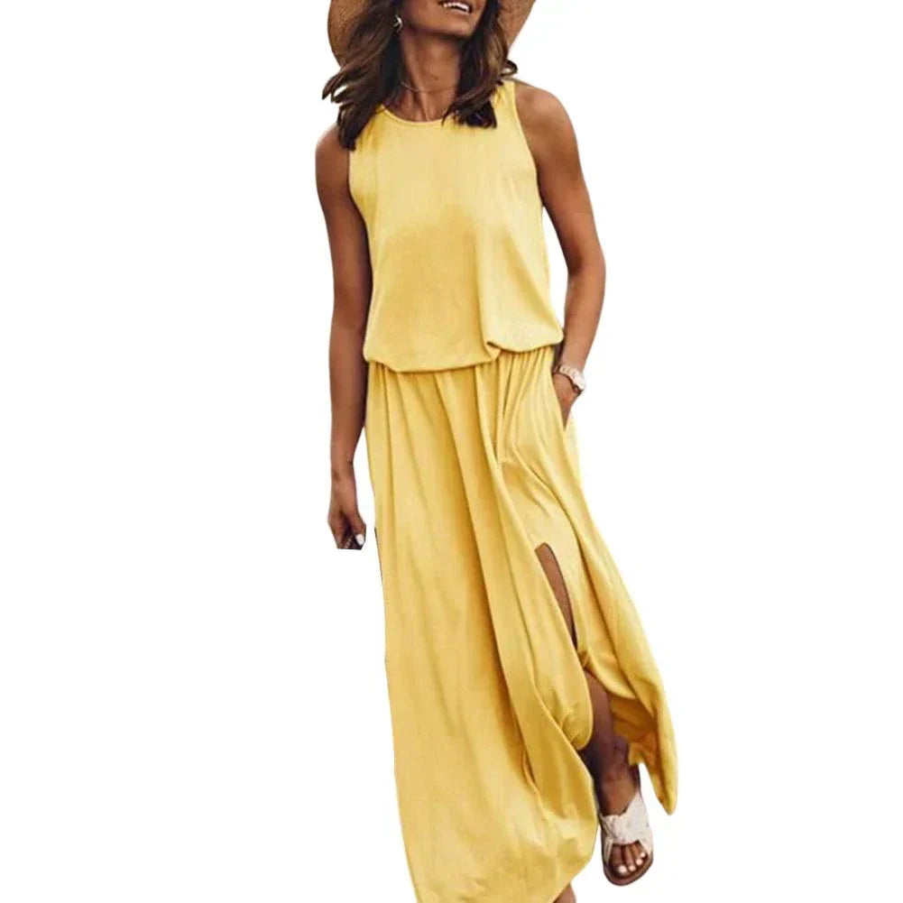 Ärmelloses Lässiges Maxikleid Lyric