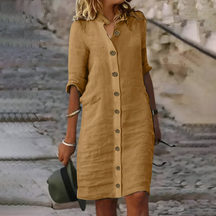 Bea™ | Relaxed Midi Shirt Dress