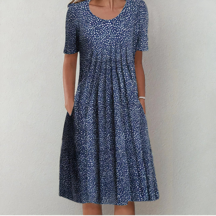 Leilani - Rüschendes Abendkleid im Sommerblüten-Design