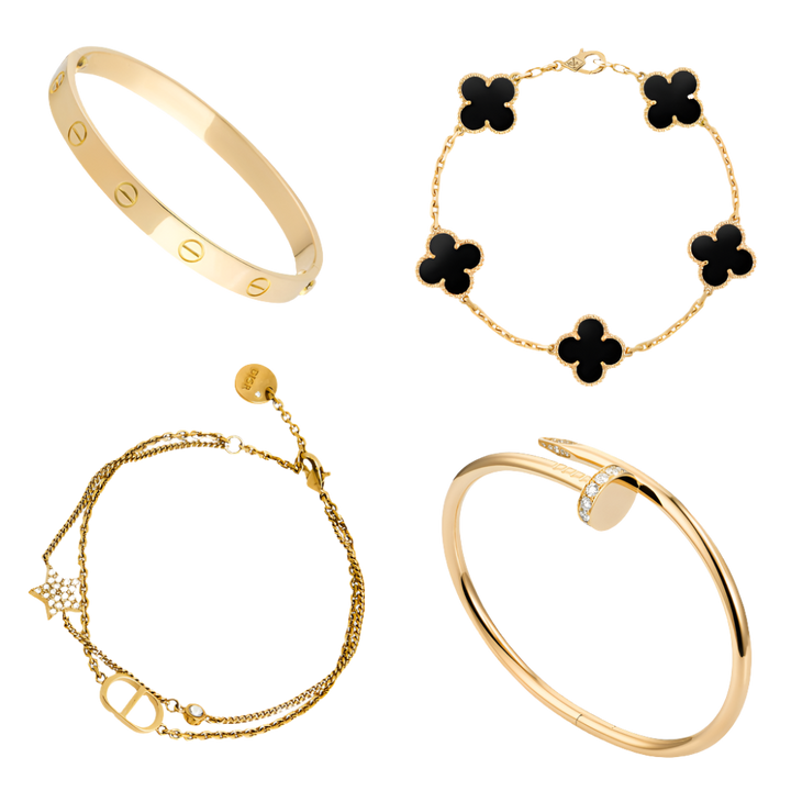 Set impilabile con ciondolo | Oro/Nero