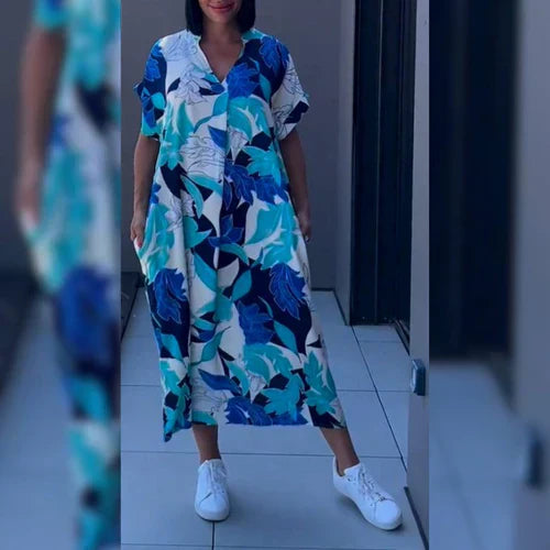 Gabriella – Figurschmeichelndes Blumenkleid