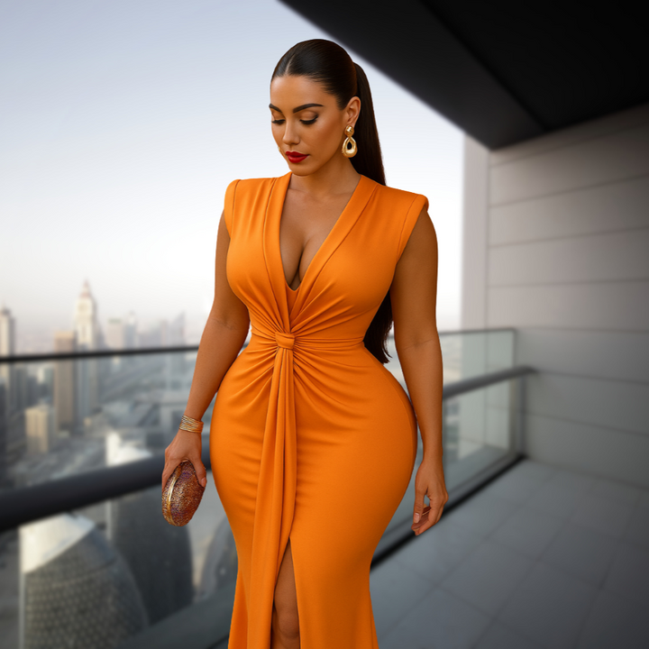 Selena - Funkelndes Drapé-Kleid