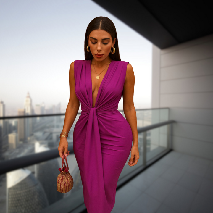 Selena - Funkelndes Drapé-Kleid