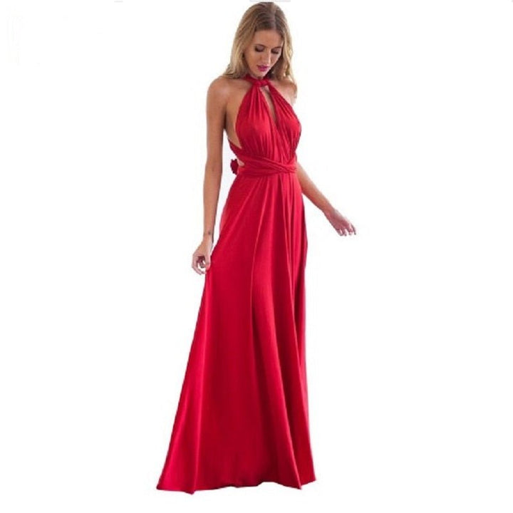 Henley - Langärmliges V-Ausschnitt Kleid mit Buntem Träger