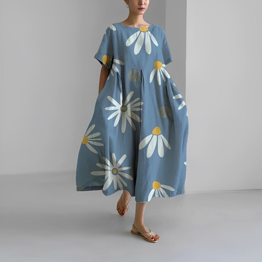 Daisy - Retro-inspiriertes Maxikleid mit eleganten Volants